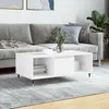 Image de vidaXL Table basse Blanc brillant 90x50x36,5 cm Bois d'ingénierie