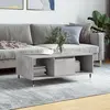 Image de vidaXL Table basse Gris béton 90x50x36,5 cm Bois d'ingénierie