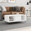 Image de vidaXL Table basse Blanc 90x50x36,5 cm Bois d'ingénierie