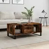 Image de vidaXL Table basse Chêne fumé 90x50x36,5 cm Bois d'ingénierie