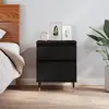 Image de vidaXL Table de chevet Noir 40x35x50 cm Bois d’ingénierie