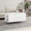 Image de vidaXL Table basse blanc 102x44,5x50 cm bois d'ingénierie