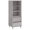 Image de vidaXL Buffet Haut, Armoire avec 3 Compartiments et 2 Tiroirs, Meuble de Rangement avec Pieds Salle de Séjour, Industriel, Maison Sonoma Gris Bois d'Ingénierie