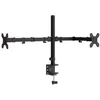 Image de vidaXL Support de Moniteur Double Double, Support d'Écran PC avec Hauterur Réglable, Bras pour Moniteur d’Ordinateur Bureau, Noir Acier VESA 75/100 mm