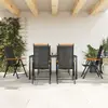 Image de vidaXL Ensemble à manger de jardin 7 pcs noir aluminium