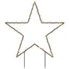 Image de vidaXL Décoration Lumineuse Étoile de Noël avec Piquets 80 LED, Lumière d'Étoile de Noël, Ornement de Noël Fête Maison Jardin, Moderne, 60 cm