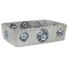 Image de vidaXL Vasque à Poser, Évier de Salle de Bain avec Trou de Vidange, Lavabo avec Motifs Toilette Salle d'eau, Multicolore Rectangulaire 46x35,5x13cm Céramique