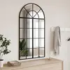 Image de vidaXL Miroir mural noir 60x110 cm arche fer