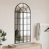 Image de vidaXL Miroir mural noir 60x130 cm arche fer