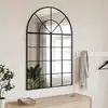 Image de vidaXL Miroir mural noir 80x120 cm arche fer