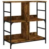 Image de vidaXL Bibliothèque chêne fumé 78,5x33x82 cm Bois d'ingénierie