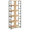 Image de vidaXL Bibliothèque, Étagère à Livres avec 10 Compartiments, Meuble de Rangement Bureau Intérieur, Industriel, Chêne Sonoma Bois d'Ingénierie