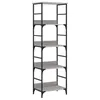 Image de vidaXL Bibliothèque, Étagère à Livres avec 4 Compartiments, Meuble de Rangement Bureau Intérieur, Industriel, Sonoma Gris Bois d'Ingénierie