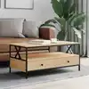 Image de vidaXL Table basse chêne sonoma 100x51x45 cm bois d'ingénierie