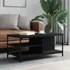 Image de vidaXL Table basse Noir 100x50x45 cm Bois d'ingénierie