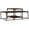 Image de vidaXL Table Basse, Table d'Appoint, Bout de Canapé, Meuble de Rangement Salon Salle de Séjour Intérieur, Moderne, Chêne Marron Bois d'Ingénierie