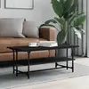 Image de vidaXL Table basse Noir 100x50x40 cm Bois d'ingénierie