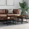 Image de vidaXL Tables basses gigognes 5 pcs chêne fumé bois d'ingénierie
