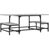 Image de vidaXL Table Basse, Table d'Appoint avec Rangement, Bout de Canapé, Meuble de Salle de SéJour Salon, Moderne, Sonoma Gris Bois d'Ingénierie