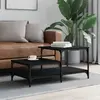 Image de vidaXL Table basse noir 100x50,5x45 cm bois d'ingénierie