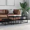 Image de vidaXL Tables basses gigognes 2 pcs noir bois d'ingénierie