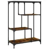 Image de vidaXL Étagère 3 Niveaux 81 x 36 x 115 cm Chêne fumé