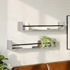 Image de vidaXL Étagères murales avec barres 2 pcs sonoma gris 80x16x14 cm