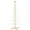Image de Arbre de Noël en bois pour décoration 125 cm bois massif de pin