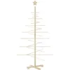 Image de vidaXL Arbre de Noël en Bois pour décoration 150 cm Bois Massif de pin, Arbre de Noël, Sapin de Noël, Petit Arbre de Noël, décoration de Noël