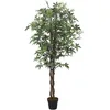 Image de vidaXL Érable Artificiel 336 Feuilles, Arbre avec Pot en Plastique, Fausse Plante, Decoration d'Entrée Salon Bureau Jardin Patio, 120 cm Vert