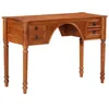 Image de vidaXL Bureau avec Tiroirs, Table d'Écriture avec Poignée, Bureau d'Ordinateur avec Rangement, Décoration de Salon, Bois d'Acacia Solide