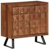 Image de vidaXL Armoire à tiroirs Marron Miel 70x35x70 cm Bois Massif d'acacia, Commode, classeur, Armoire avec tiroirs, Armoire de Rangement, Armoire latérale