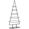 Image de vidaXL Arbre de Noël en Métal pour Décoration, Sapin de Noël, Support d'arbre de Fête, Ornement de Noël Vacance Intérieur, Noir 90 cm