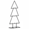 Image de vidaXL Arbre de Noël en Métal pour Décoration, Sapin de Noël, Support d'arbre de Fête, Ornement de Noël Vacance Intérieur, Noir 60 cm