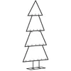 Image de vidaXL Arbre de Noël en Métal pour Décoration, Sapin de Noël, Support d'arbre de Fête, Ornement de Noël Vacance Intérieur, Noir 90 cm