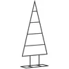 Image de VidaXL Arbre de Noël en Métal pour Décoration, Sapin, Support de Fête, Ornement Intérieur, Noir 60 cm