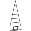 Image de vidaXL Arbre de Noël en Métal pour Décoration, Sapin de Noël, Support d'arbre de Fête, Ornement de Noël Vacance Intérieur, Noir 90 cm