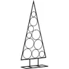 Image de vidaXL Arbre de Noël en métal pour décoration Noir 90 cm