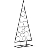 Image de vidaXL Arbre de Noël en Métal pour Décoration, Sapin de Noël, Support d'arbre de Fête, Ornement de Noël Vacance Intérieur, Noir 125 cm