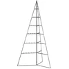 Image de vidaXL Arbre de Noël en Métal pour Décoration, Sapin de Noël, Support d'arbre de Fête, Ornement de Noël Vacance Intérieur, Noir 140 cm