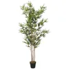 Image de vidaXL Bambou Artificiel 1380 Feuilles, Arbre avec Pot en Plastique, Fausse Plante, Decoration d'Entrée Salon Bureau Jardin Patio, 200 cm Vert