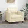 Image de vidaXL Fauteuil Crème 60 cm Similicuir