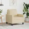 Image de vidaXL Fauteuil Crème 60 cm Tissu