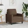 Image de vidaXL Fauteuil Marron 60 cm Tissu