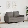 Image de vidaXL Canapé à 2 places Taupe 120 cm Tissu