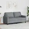Image de vidaXL Canapé à 2 places Gris clair 140 cm Tissu