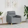 Image de vidaXL Fauteuil Gris clair 60 cm Tissu
