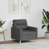 Image de vidaXL Fauteuil Gris foncé 60 cm Tissu