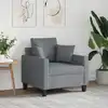 Image de vidaXL Fauteuil Gris clair 60 cm Tissu