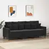 Image de vidaXL Canapé à 3 places Noir 180 cm Velours